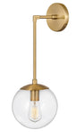 Warby Large Single Light Sconce In Light Brass Finish