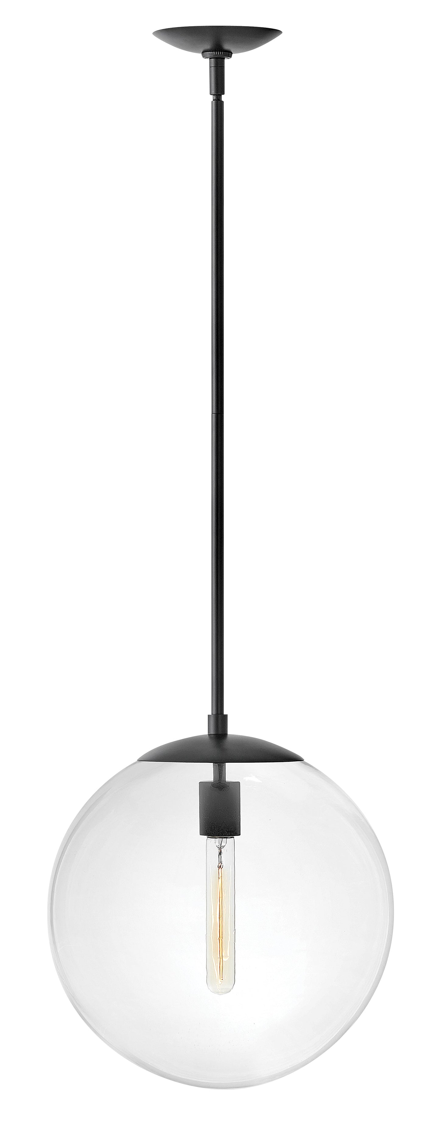 Warby Medium Orb Pendant In Black Finish
