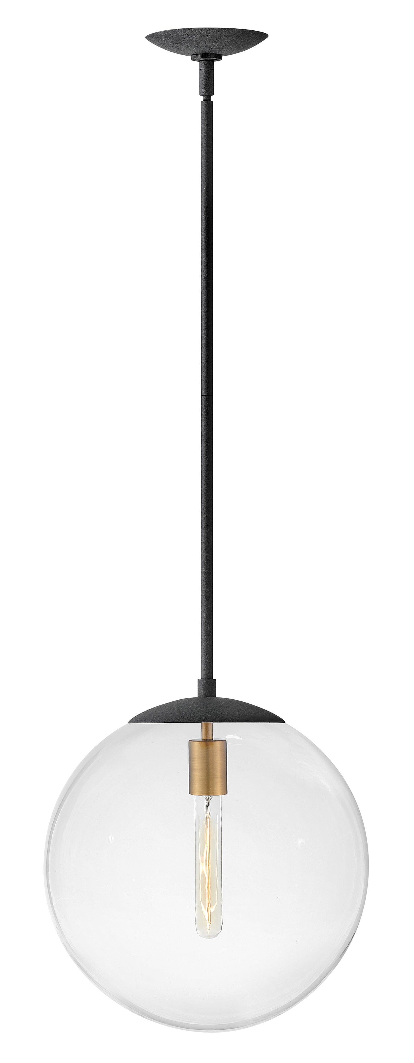 Warby Medium Orb Pendant In Black Finish