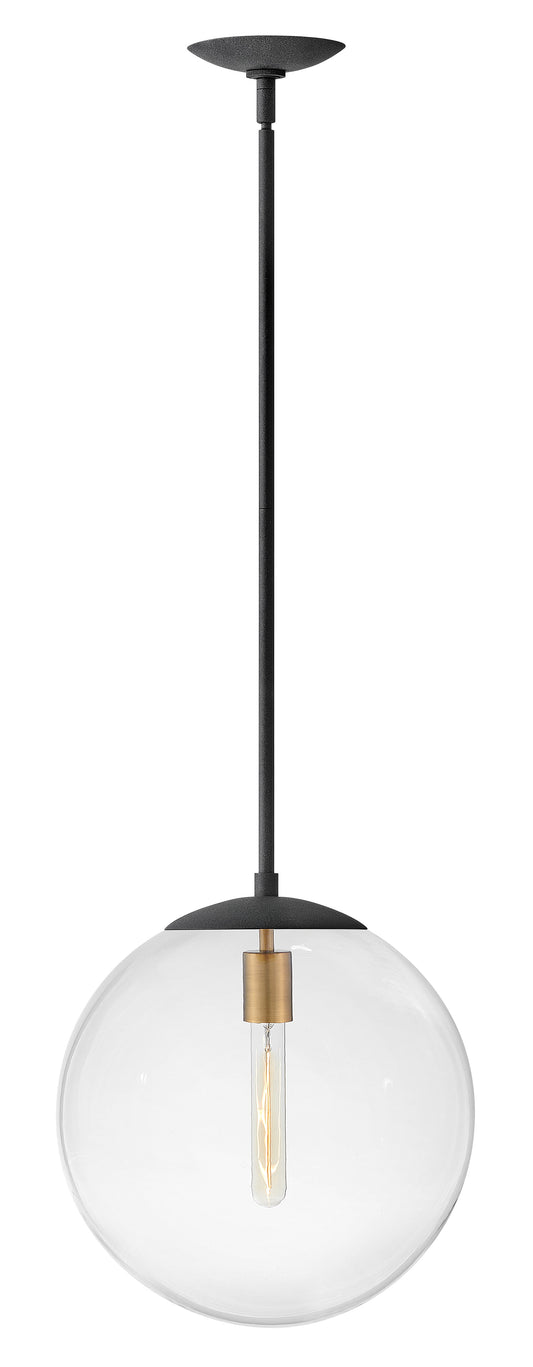 Warby Medium Orb Pendant In Black Finish