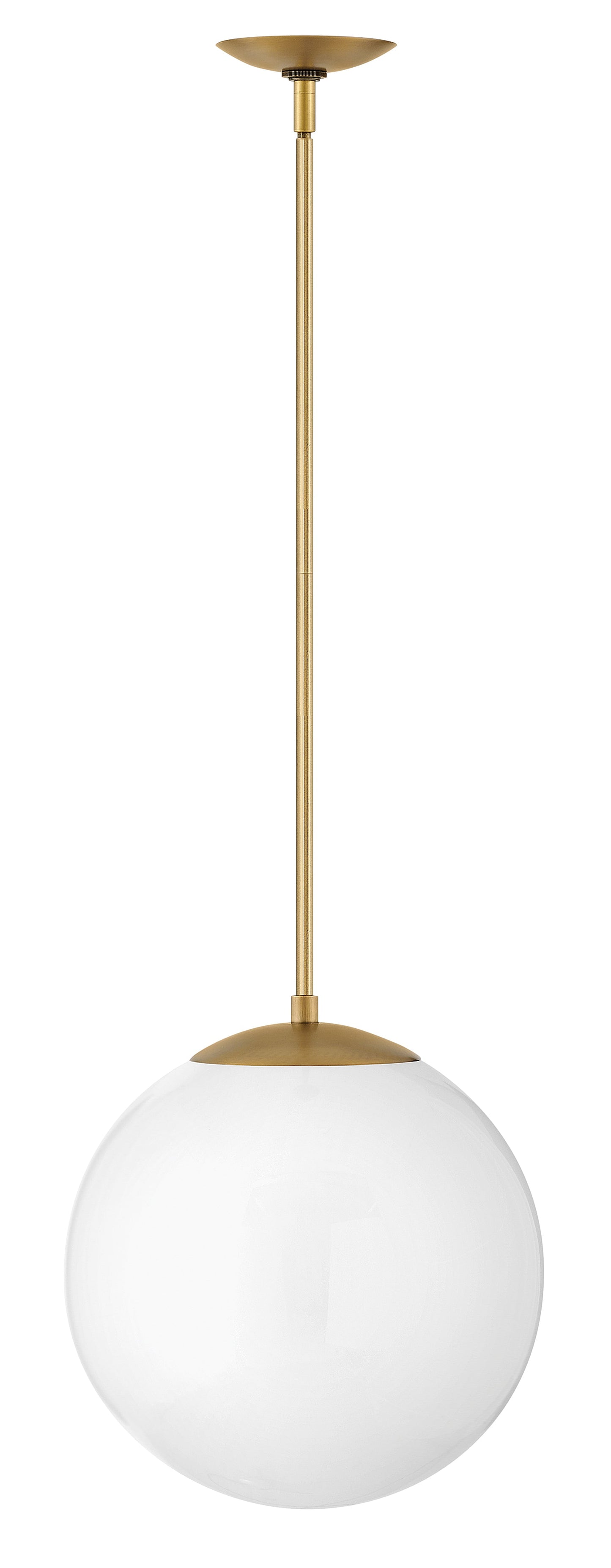 Warby Medium Orb Pendant In Light Brass Finish