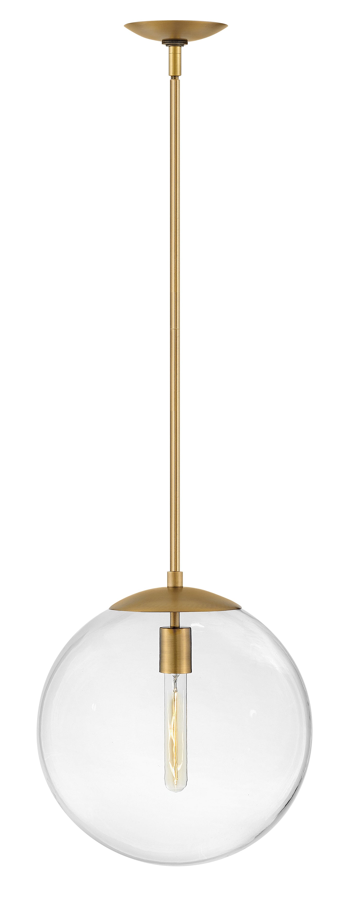 Warby Medium Orb Pendant In Light Brass Finish