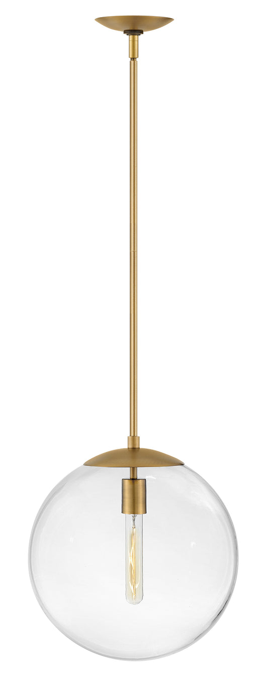 Warby Medium Orb Pendant In Light Brass Finish