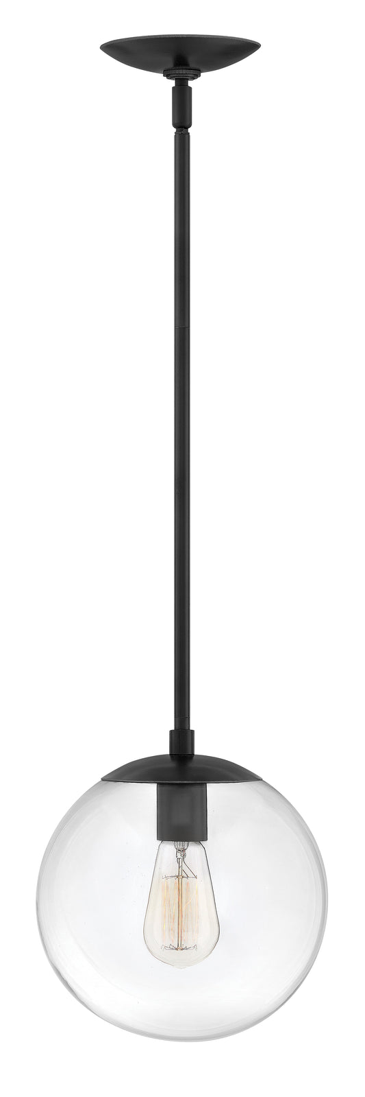 Warby Small Pendant In Black Finish