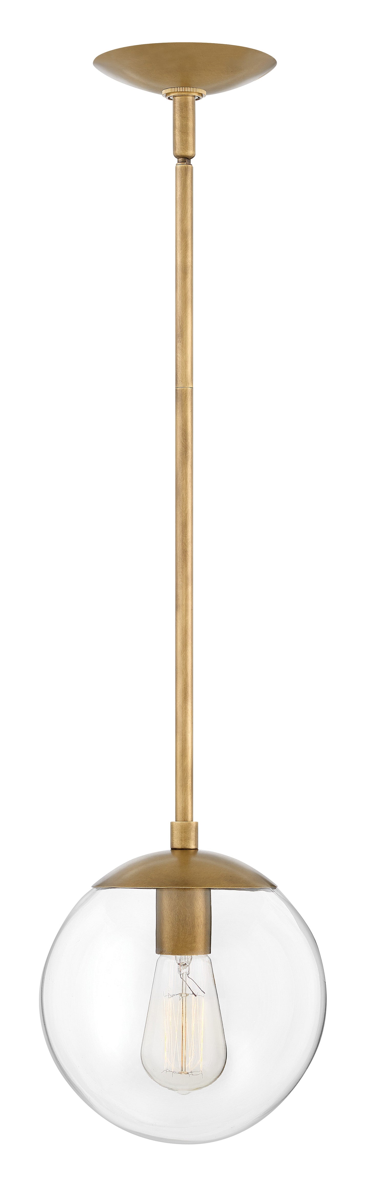 Warby Small Pendant In Light Brass Finish