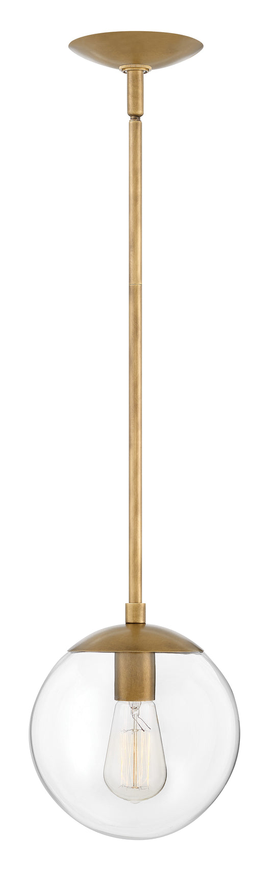 Warby Small Pendant In Light Brass Finish