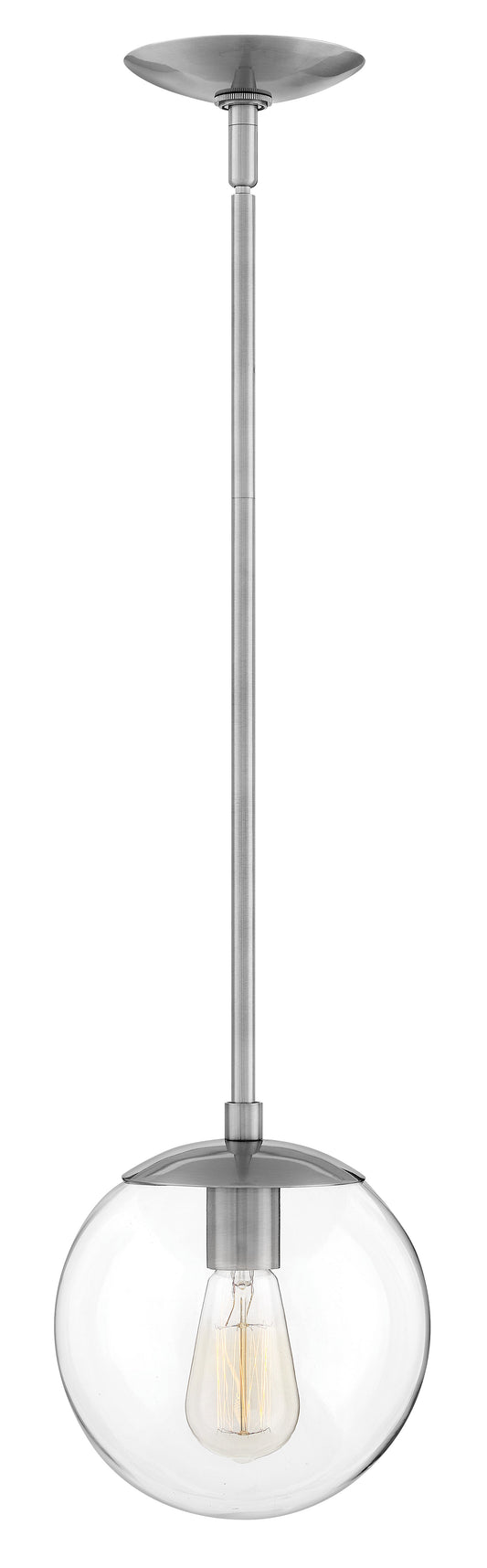 Warby Small Pendant In Brushed Nickel Finish