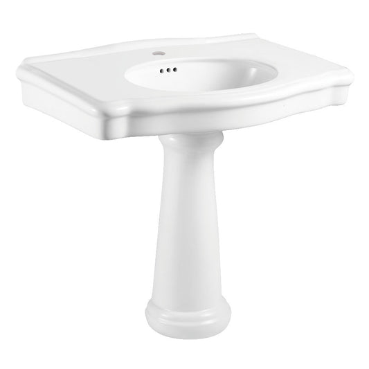 Sovereign 34.44 Inch Pedestal Sink in White