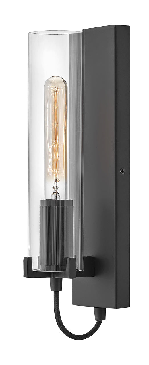 Ryden Medium Single Light Sconce In Black Finish