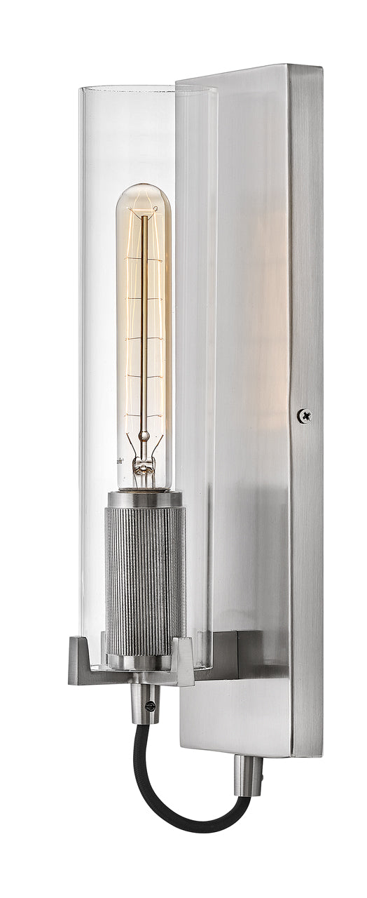 Ryden Medium Single Light Sconce In Brushed Nickel Finish