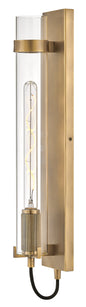 Ryden Large Tall Single Light Sconce In Light Brass Finish