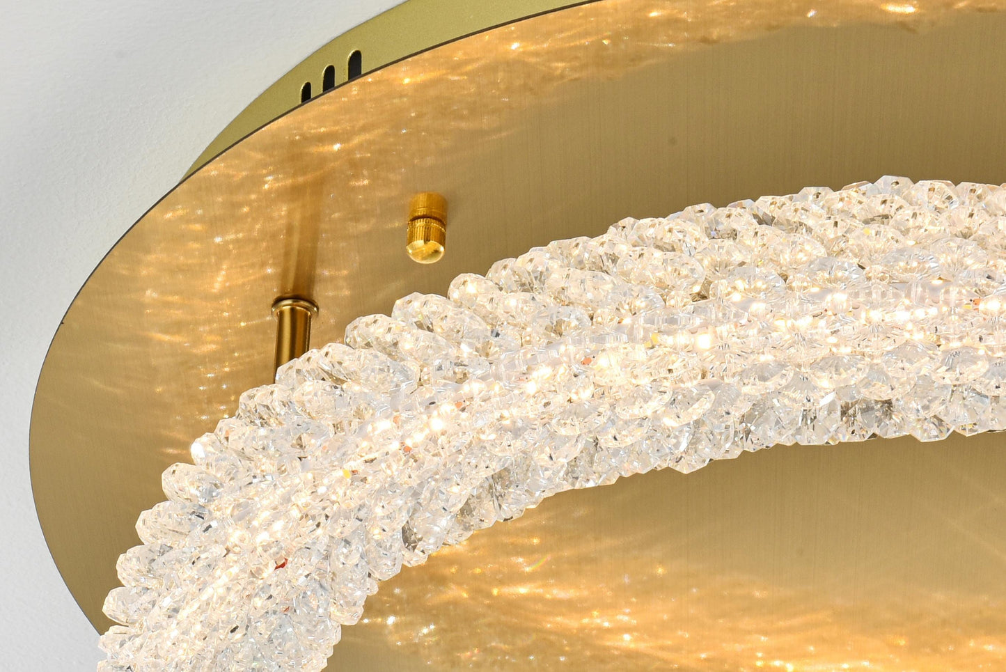Bowen 18 inch Adjustable LED Flush Mount in Satin Gold