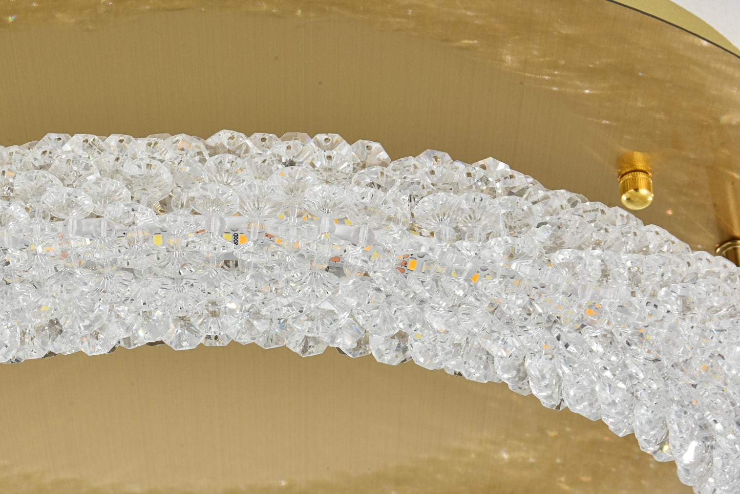 Bowen 18 inch Adjustable LED Flush Mount in Satin Gold