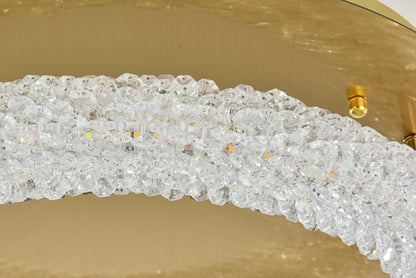 Bowen 18 inch Adjustable LED Flush Mount in Satin Gold