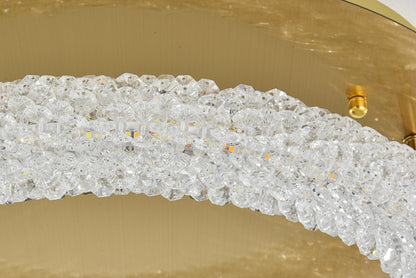 Bowen 18 inch Adjustable LED Flush Mount in Satin Gold