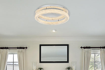 Bowen 26 inch Adjustable LED Flush Mount in Chrome