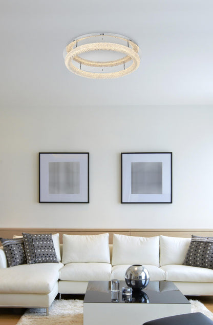 Bowen 29.5 inch LED Flush Mount in Chrome