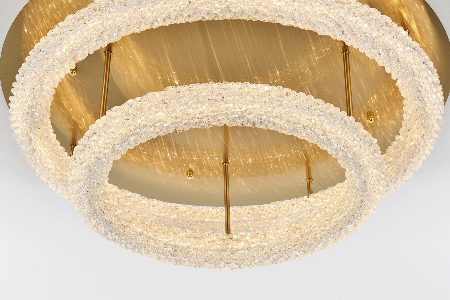 Bowen 29.5 inch LED Flush Mount in Satin Gold