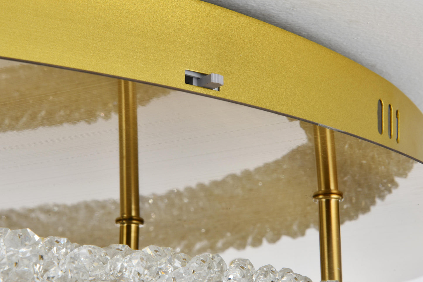Bowen 29.5 inch LED Flush Mount in Satin Gold