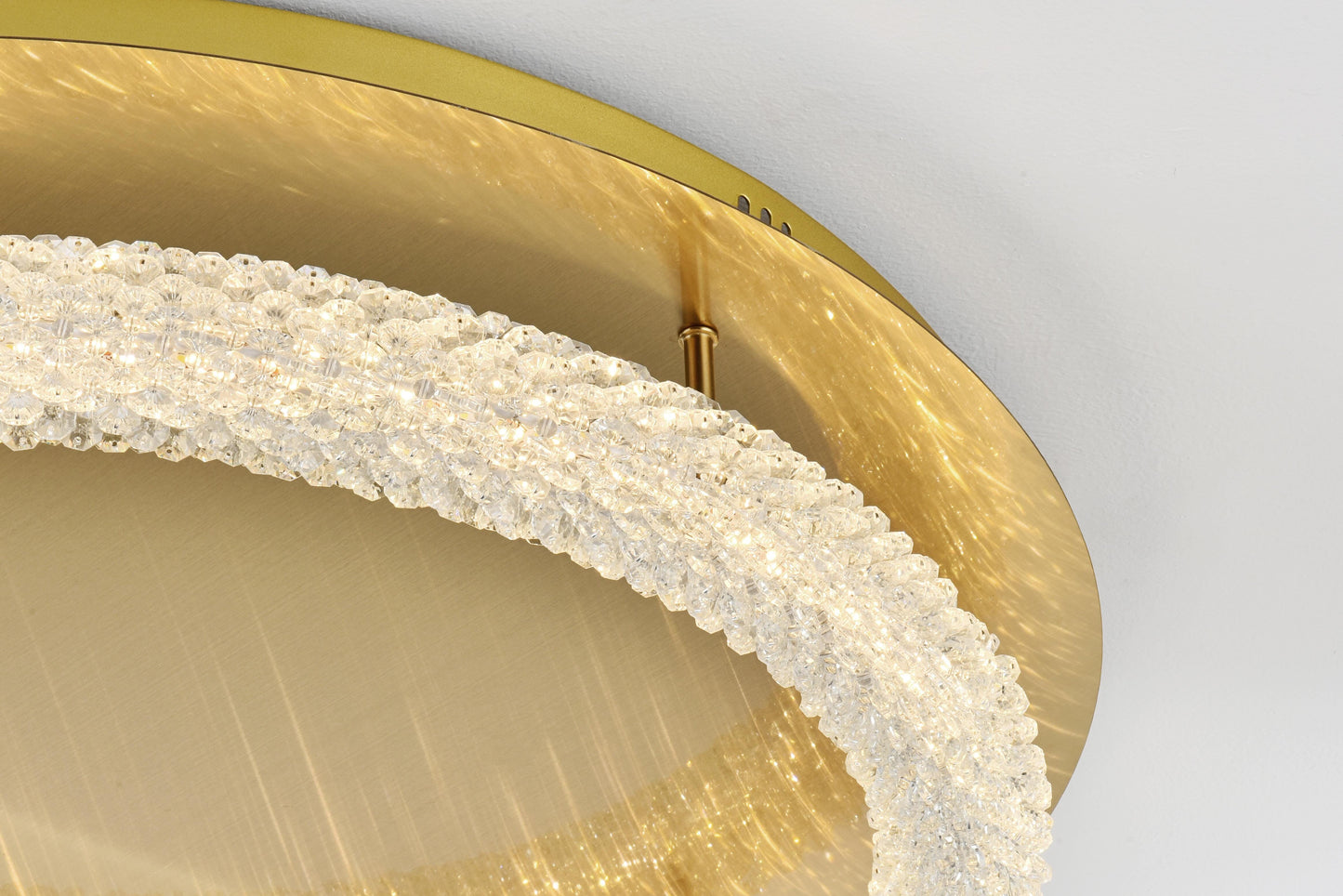 Bowen 29.5 inch LED Flush Mount in Satin Gold