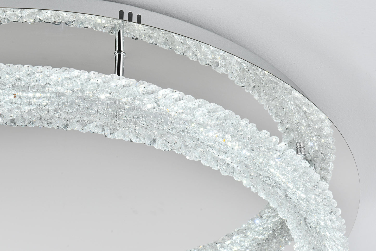 Bowen 33.5 inch LED Flush Mount in Chrome