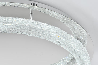 Bowen 33.5 inch LED Flush Mount in Chrome