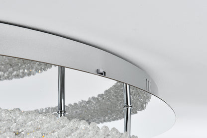 Bowen 33.5 inch LED Flush Mount in Chrome