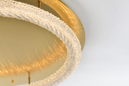 Bowen 33.5 inch LED Flush Mount in Satin Gold