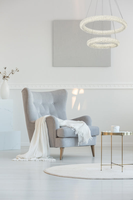 Bowen 24 inch Adjustable LED Chandelier in Chrome