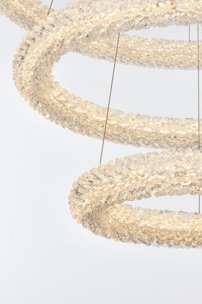 Bowen 32 inch Adjustable LED Chandelier in Chrome