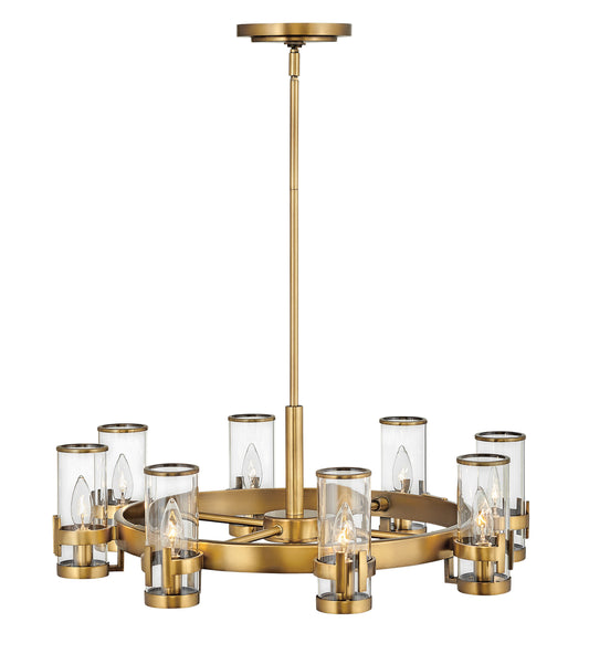 Reeve Medium Single Tier Chandelier In Light Brass Finish
