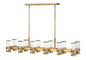 Reeve Medium Twelve Light Linear In Light Brass Finish
