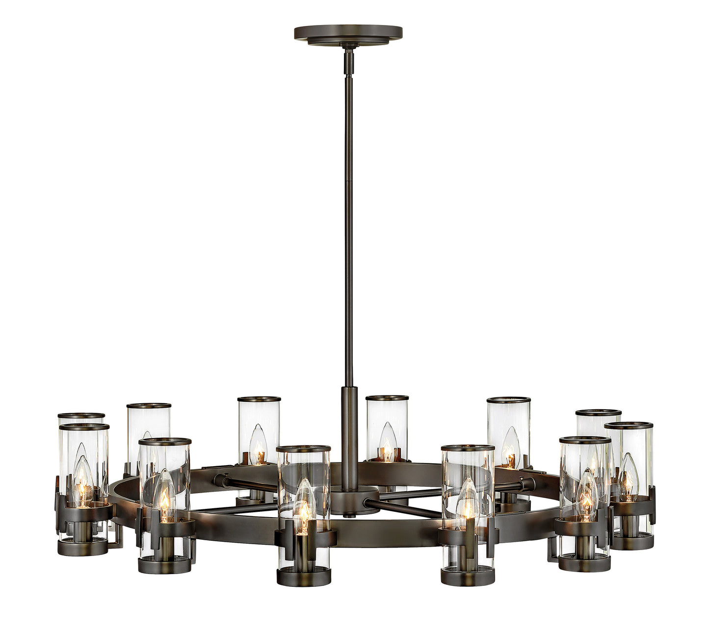 Reeve Medium Single Tier Chandelier In Black Finish