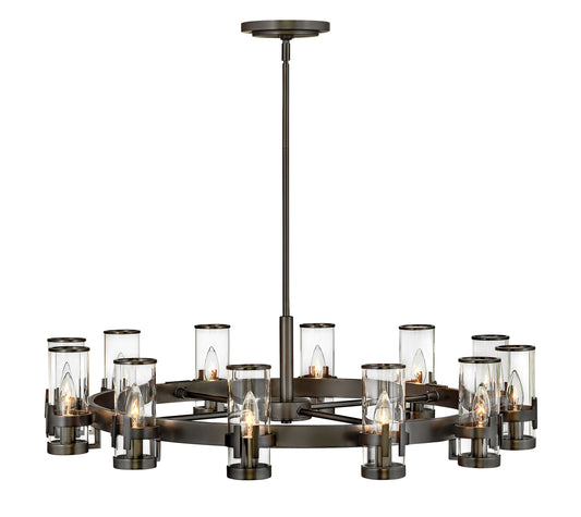 Reeve Medium Single Tier Chandelier In Black Finish