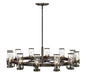 Reeve Medium Single Tier Chandelier In Black Finish