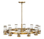 Reeve Medium Single Tier Chandelier In Light Brass Finish