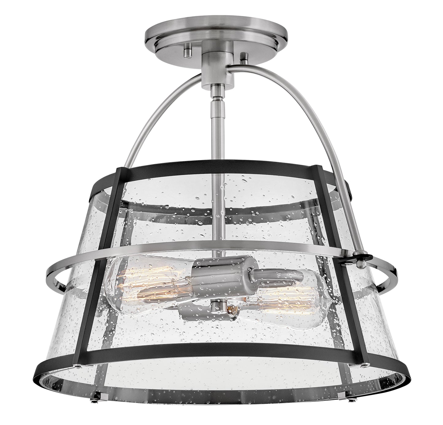 Tournon Medium Semi-Flush Mount In Brushed Nickel Finish