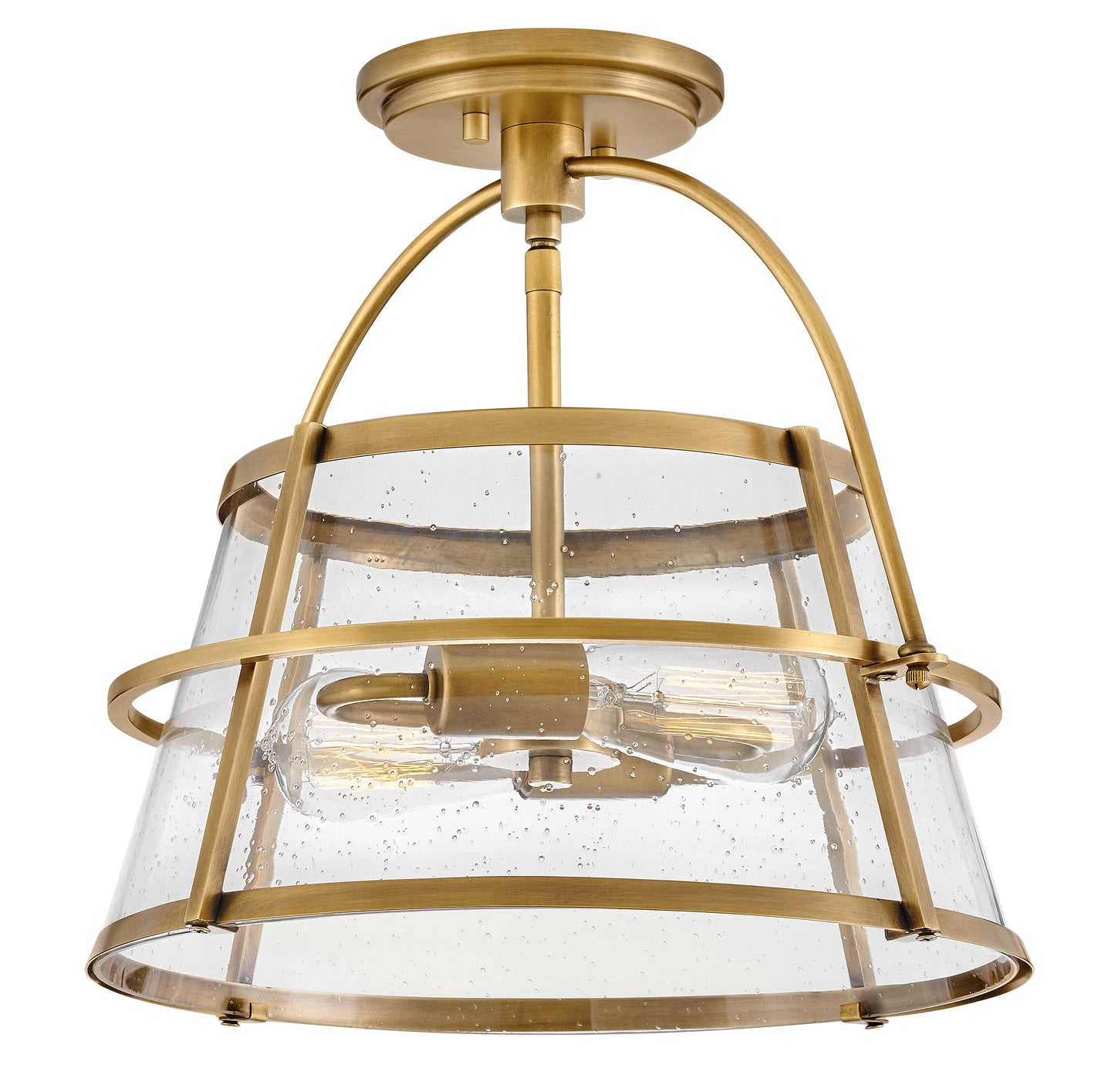 Tournon Medium Semi-Flush Mount In Light Brass Finish