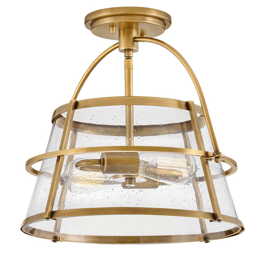 Tournon Medium Semi-Flush Mount In Light Brass Finish