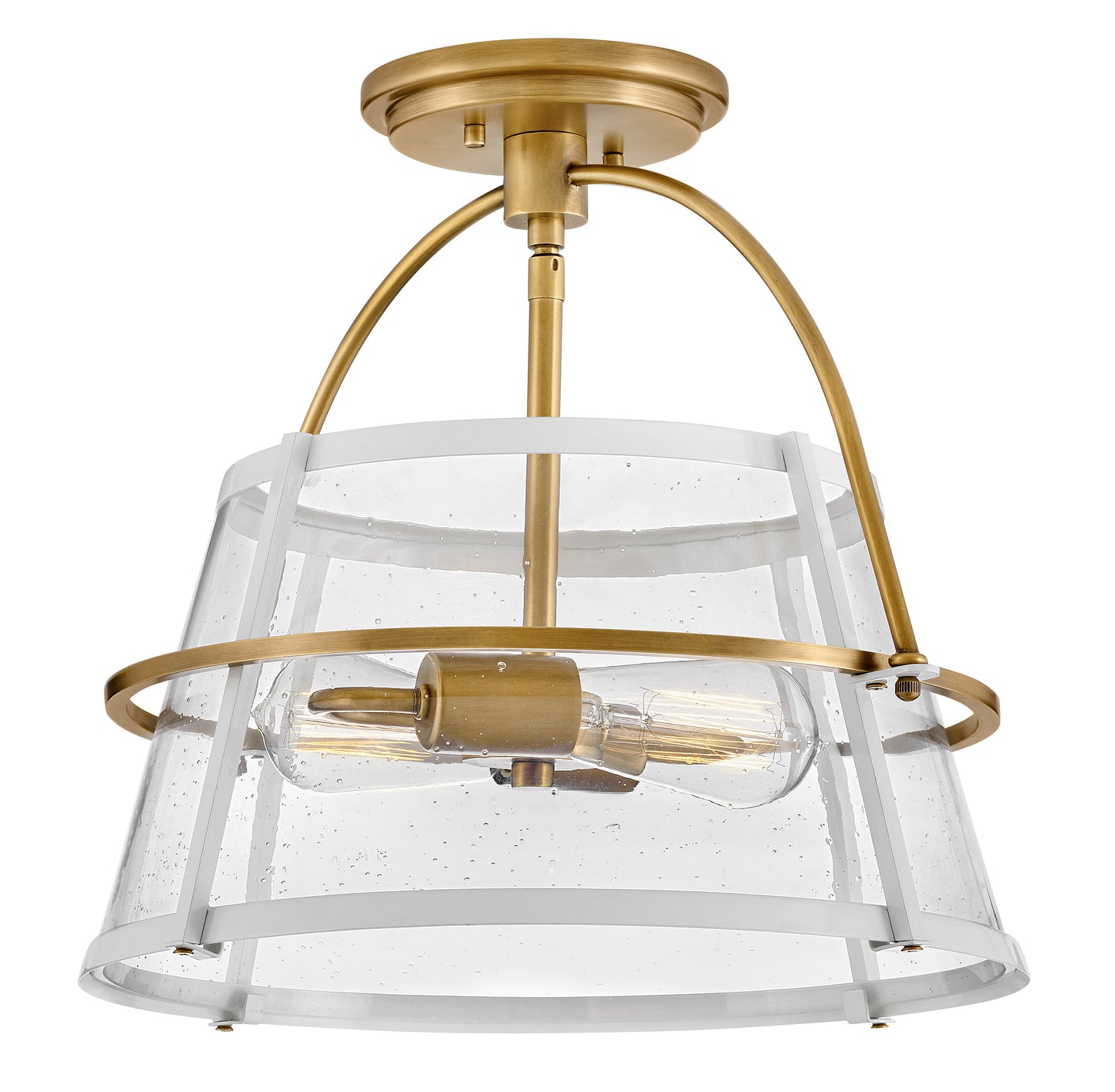 Tournon Medium Semi-Flush Mount In Light Brass Finish