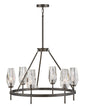 Ana Medium Single Tier Chandelier In Black Finish
