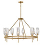 Ana Large Single Tier Chandelier In Light Brass Finish