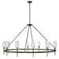 Ana Extra Large Single Tier Chandelier In Black Finish