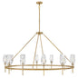 Ana Extra Large Single Tier Chandelier In Light Brass Finish