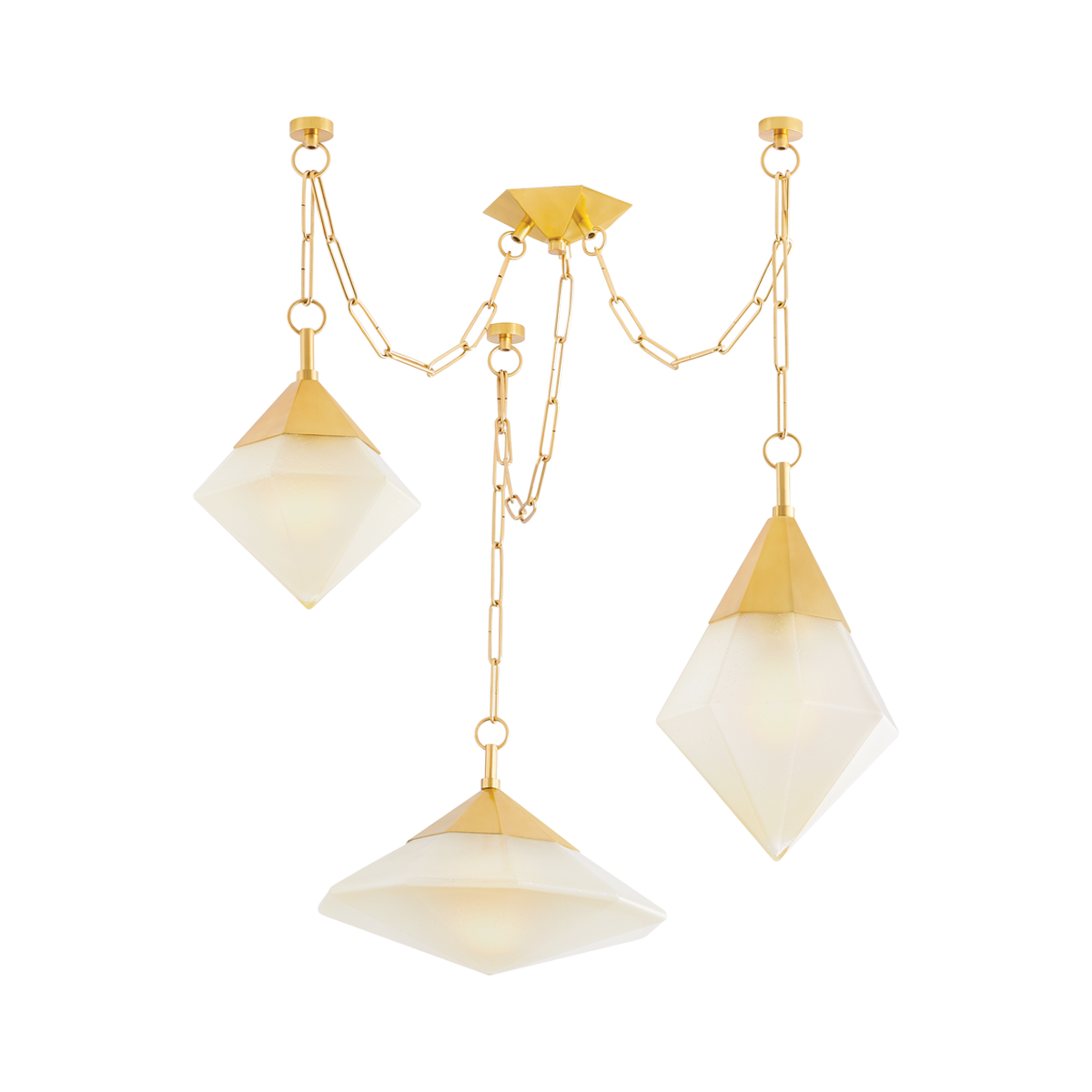 ANGELIQUE Chandelier In VINTAGE POLISHED BRASS Finish