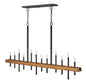 Wells Large Twelve Light Linear In Copper Finish