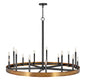 Wells Large Single Tier Chandelier In Copper Finish
