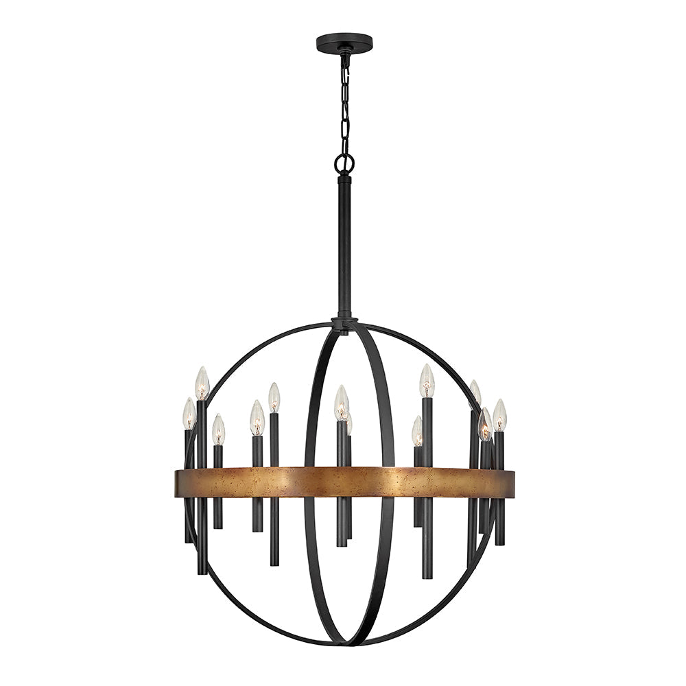 Wells Medium Orb Chandelier In Copper Finish