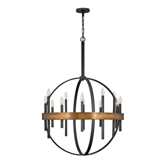 Wells Medium Orb Chandelier In Copper Finish