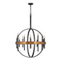 Wells Medium Orb Chandelier In Copper Finish